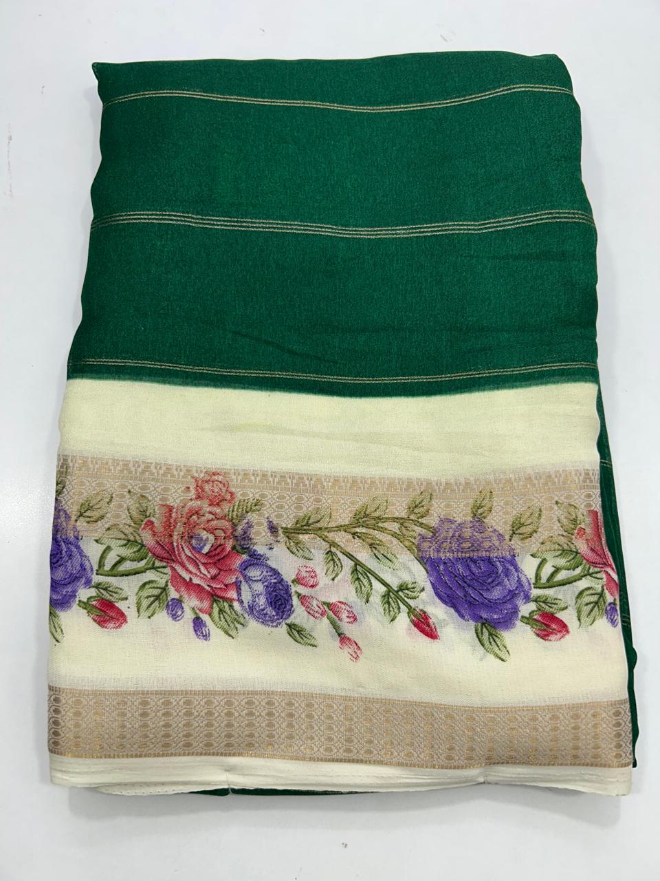 Fancy Georgette Digital Print Saree (2696)