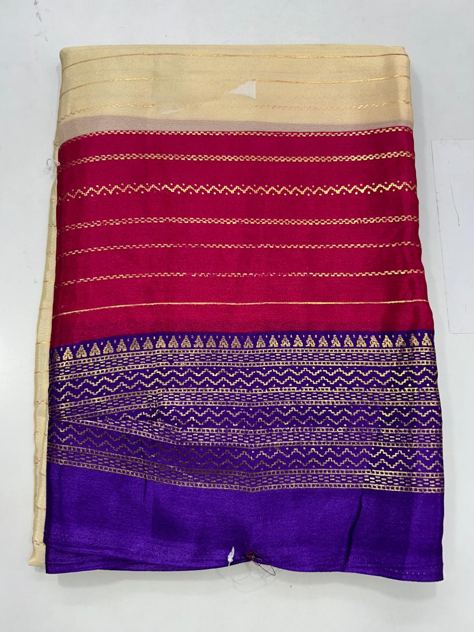 Fancy 3D Foil Print Saree (2575C)