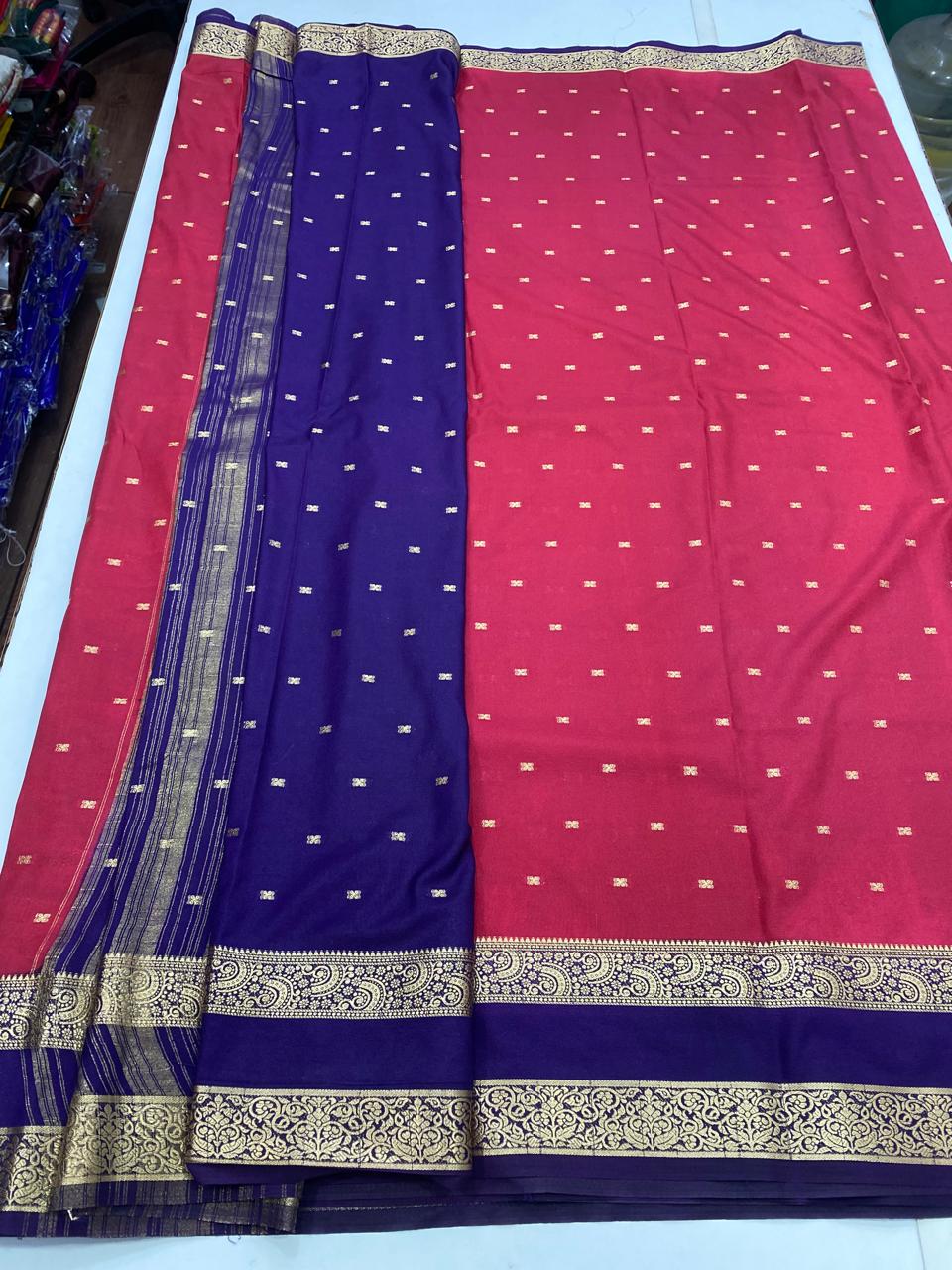 Mysore Crepe 2D Butta Saree (2710)