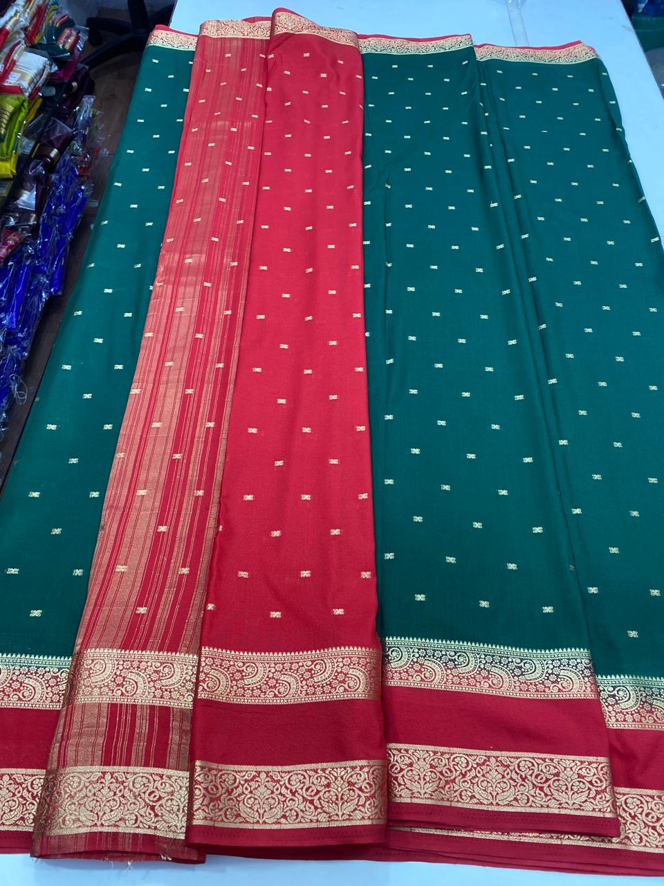 Mysore Crepe 2D Butta Saree (2710)