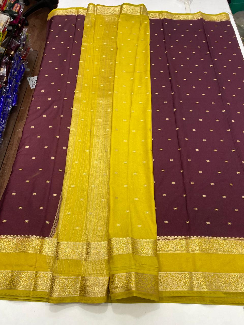 Mysore Crepe 2D Butta Saree (2710)