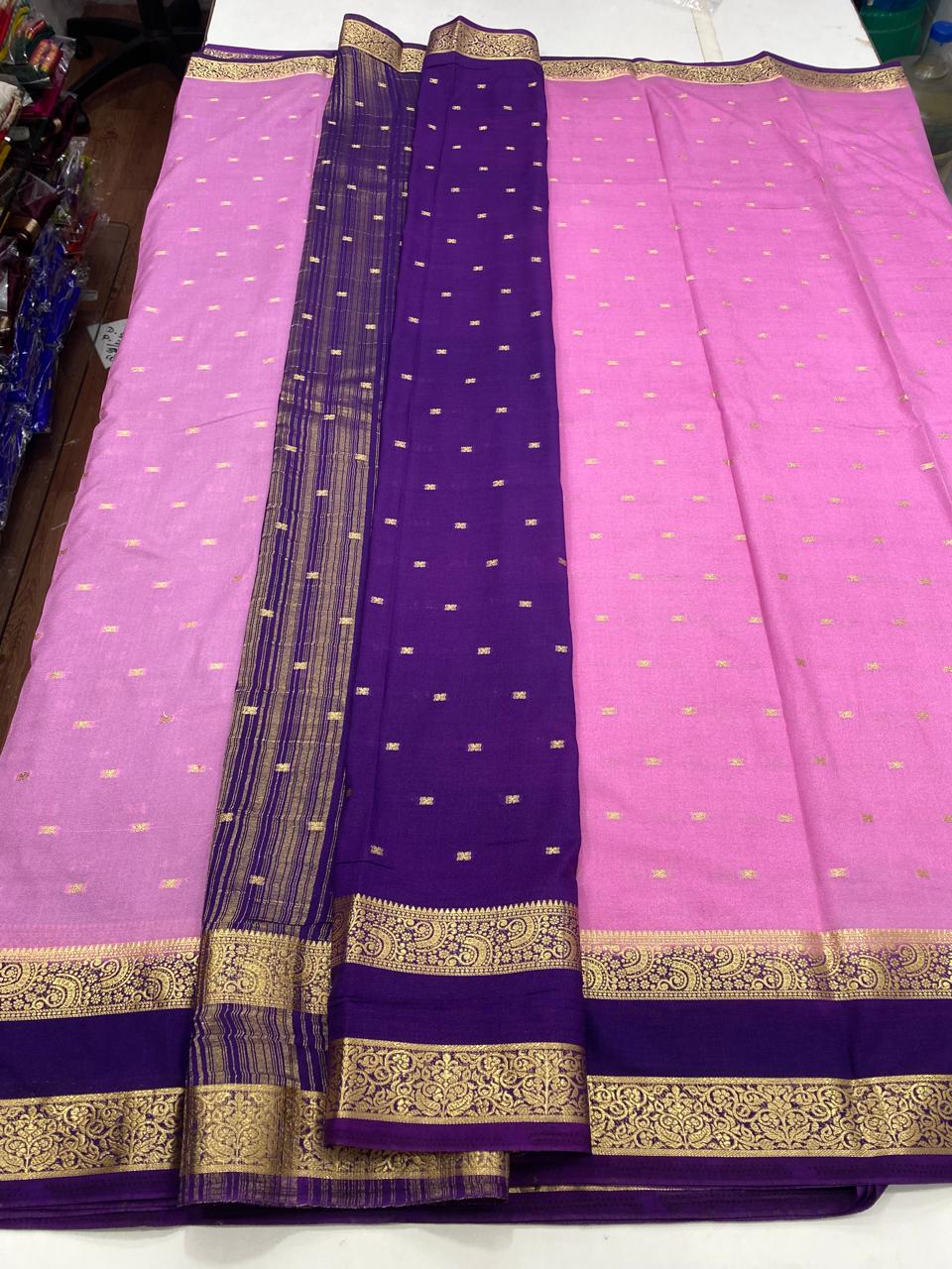 Mysore Crepe 2D Butta Saree (2710)
