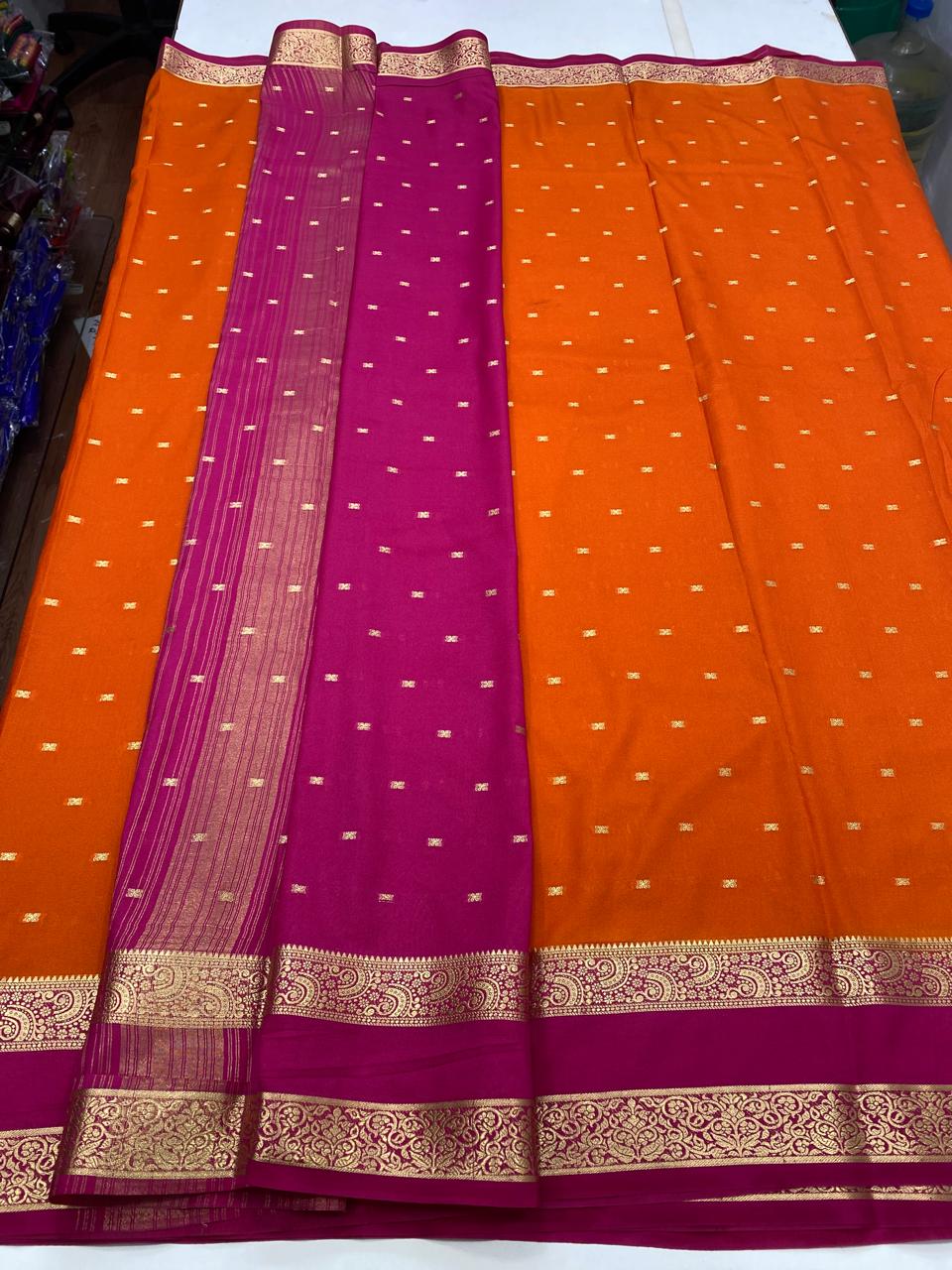 Mysore Crepe 2D Butta Saree (2710)