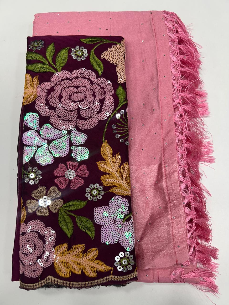 Fancy Grand Work Blouse Saree (2455)