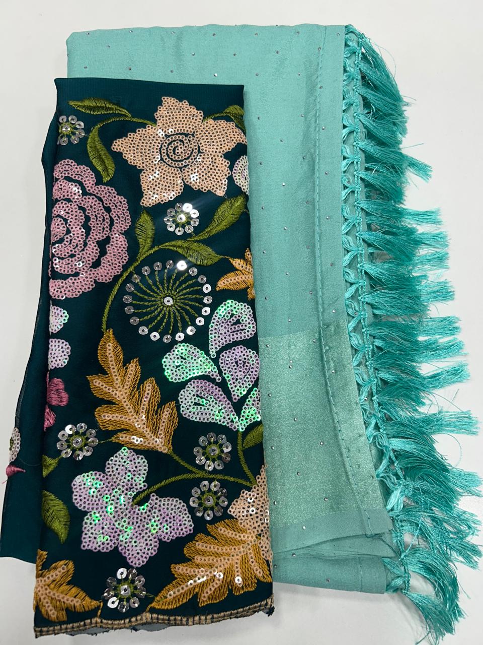 Fancy Grand Work Blouse Saree (2455)