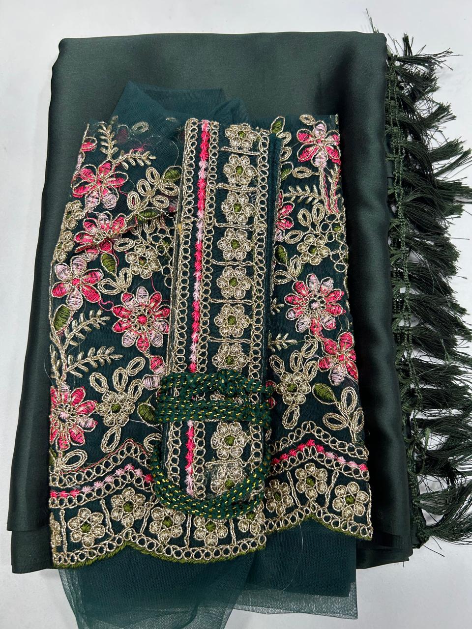 Fancy Satin Saree (2299)