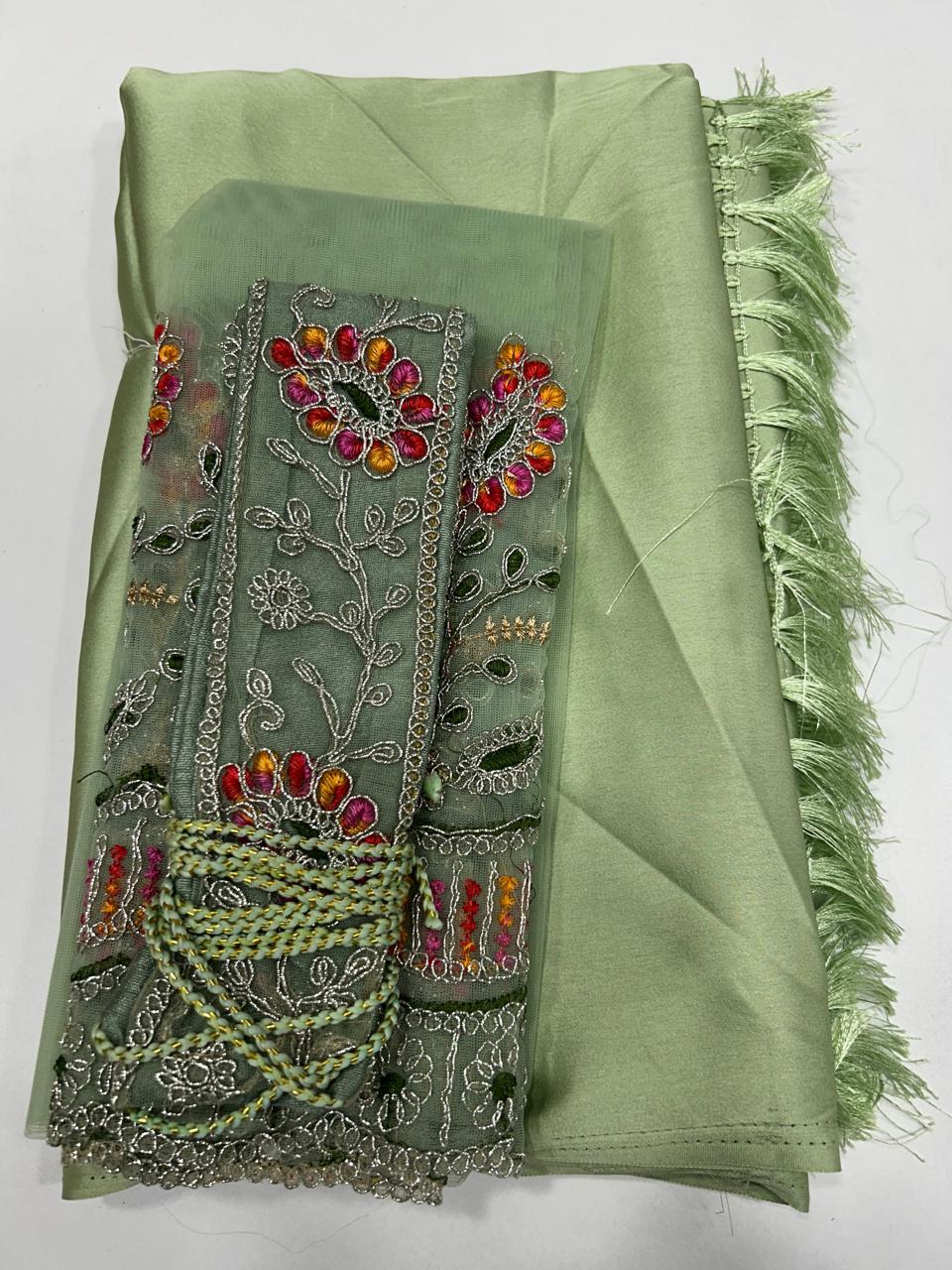 Fancy Satin Saree (2299)