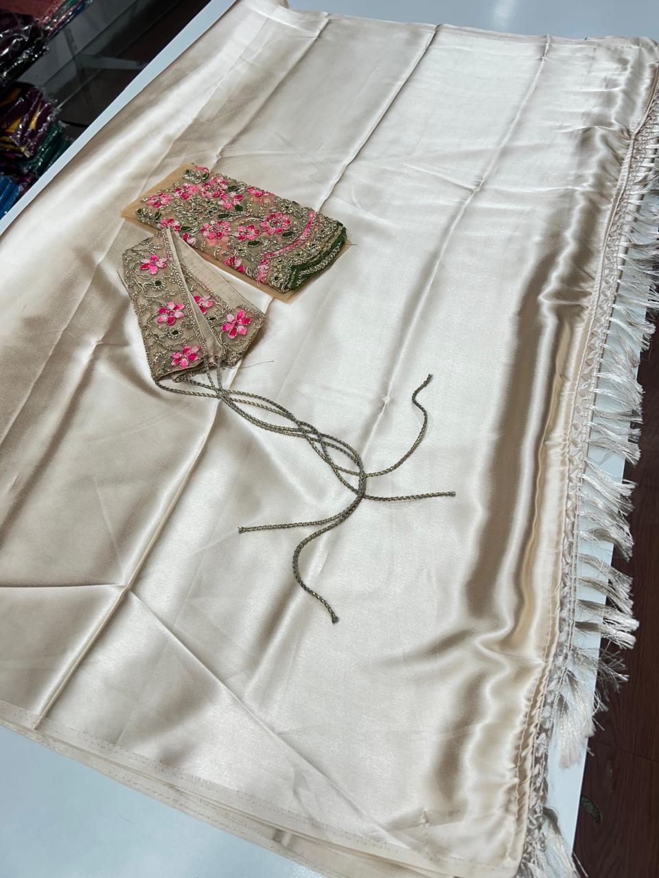 Fancy Satin Saree (2299)