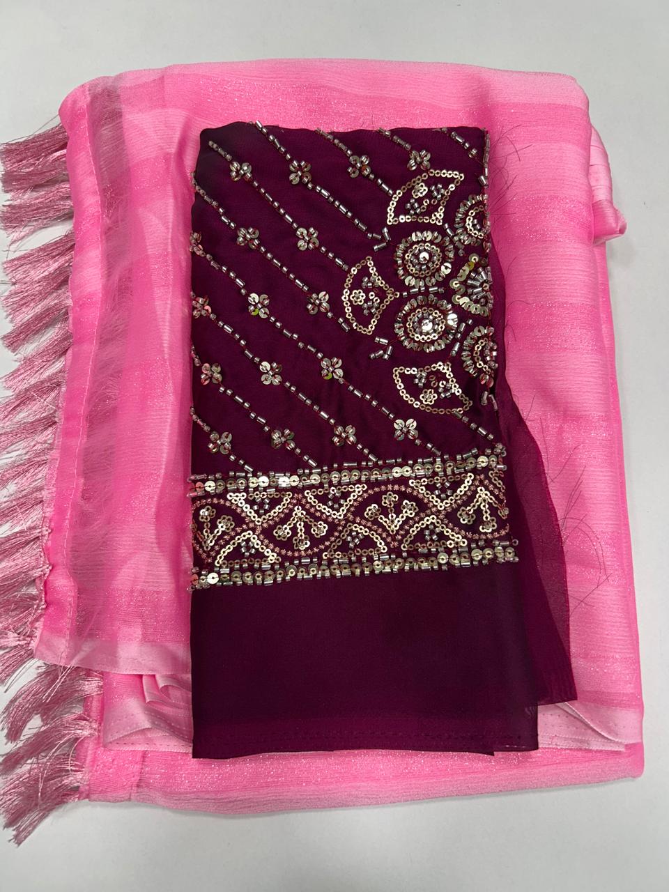 Fancy Shimmer Saree (2458)