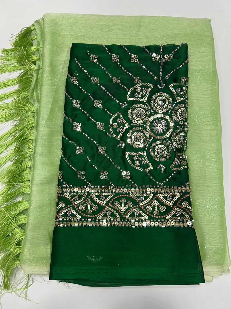 Fancy Shimmer Saree (2458)
