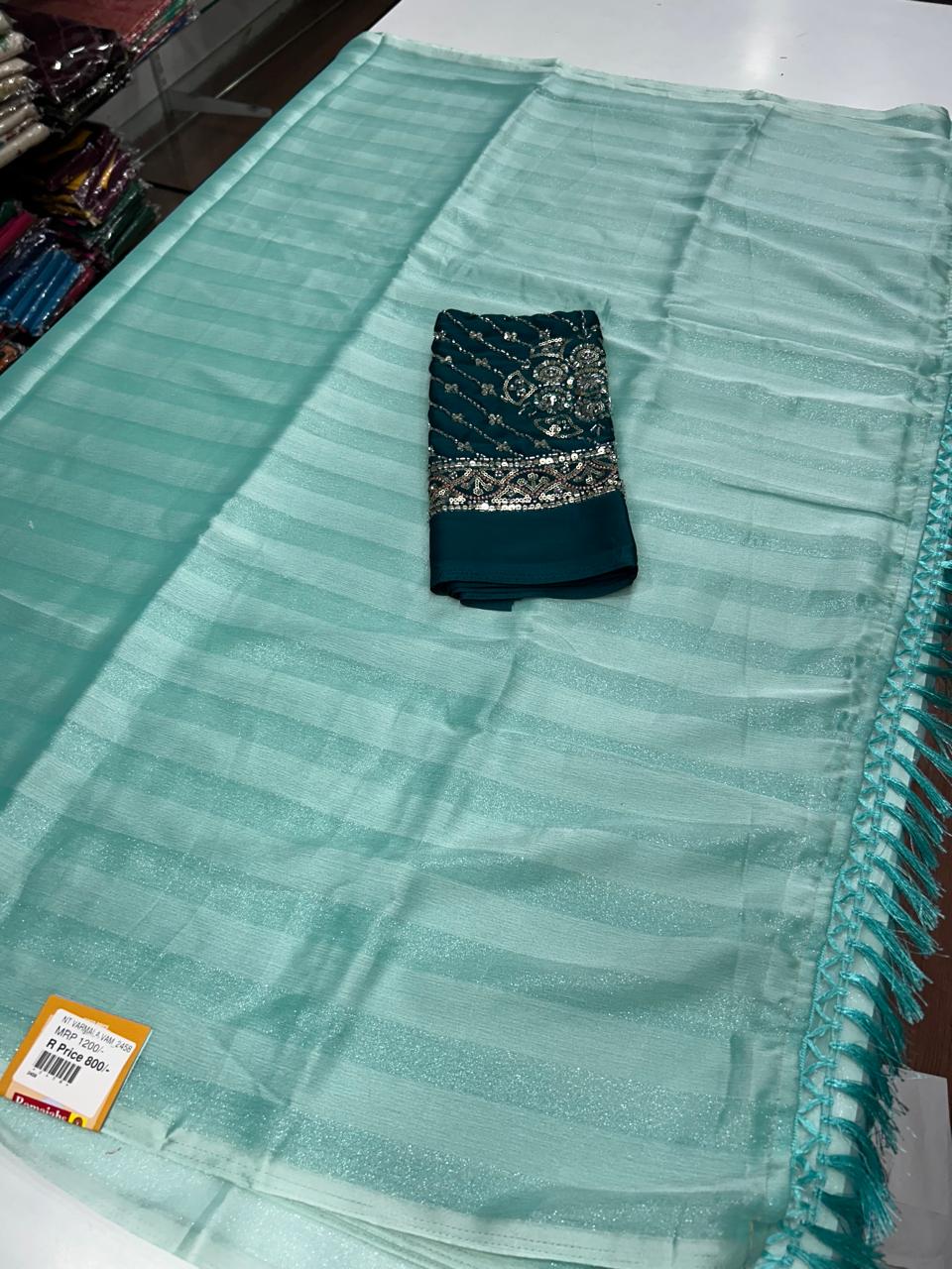 Fancy Shimmer Saree (2458)