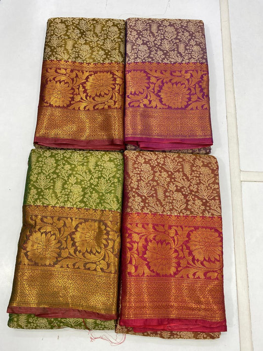 Semi Silk Tissue Jari Brocket Saree (2720A)