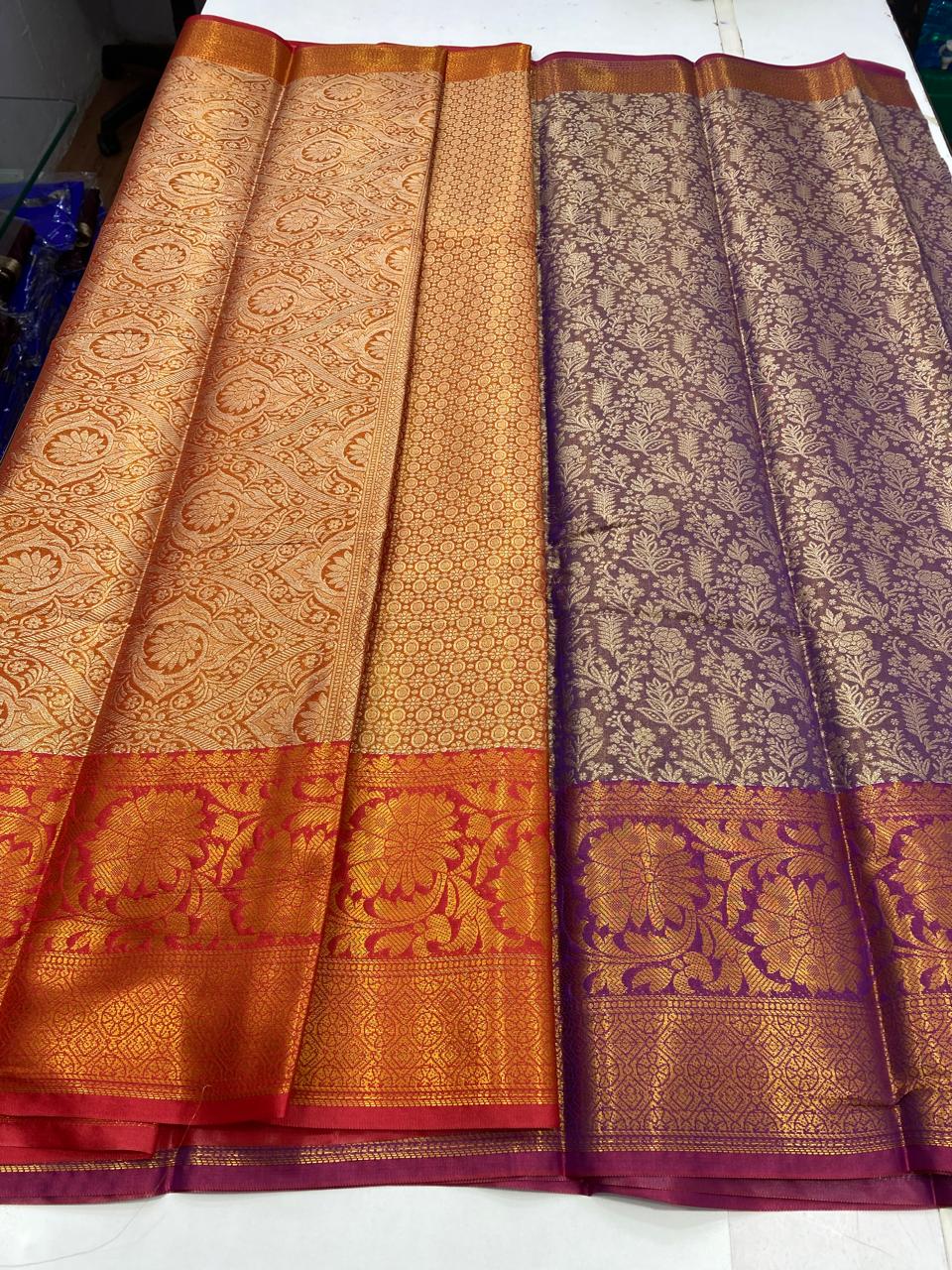 Semi Silk Tissue Jari Brocket Saree (2720A)
