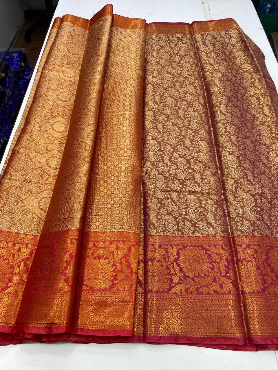 Semi Silk Tissue Jari Brocket Saree (2720A)