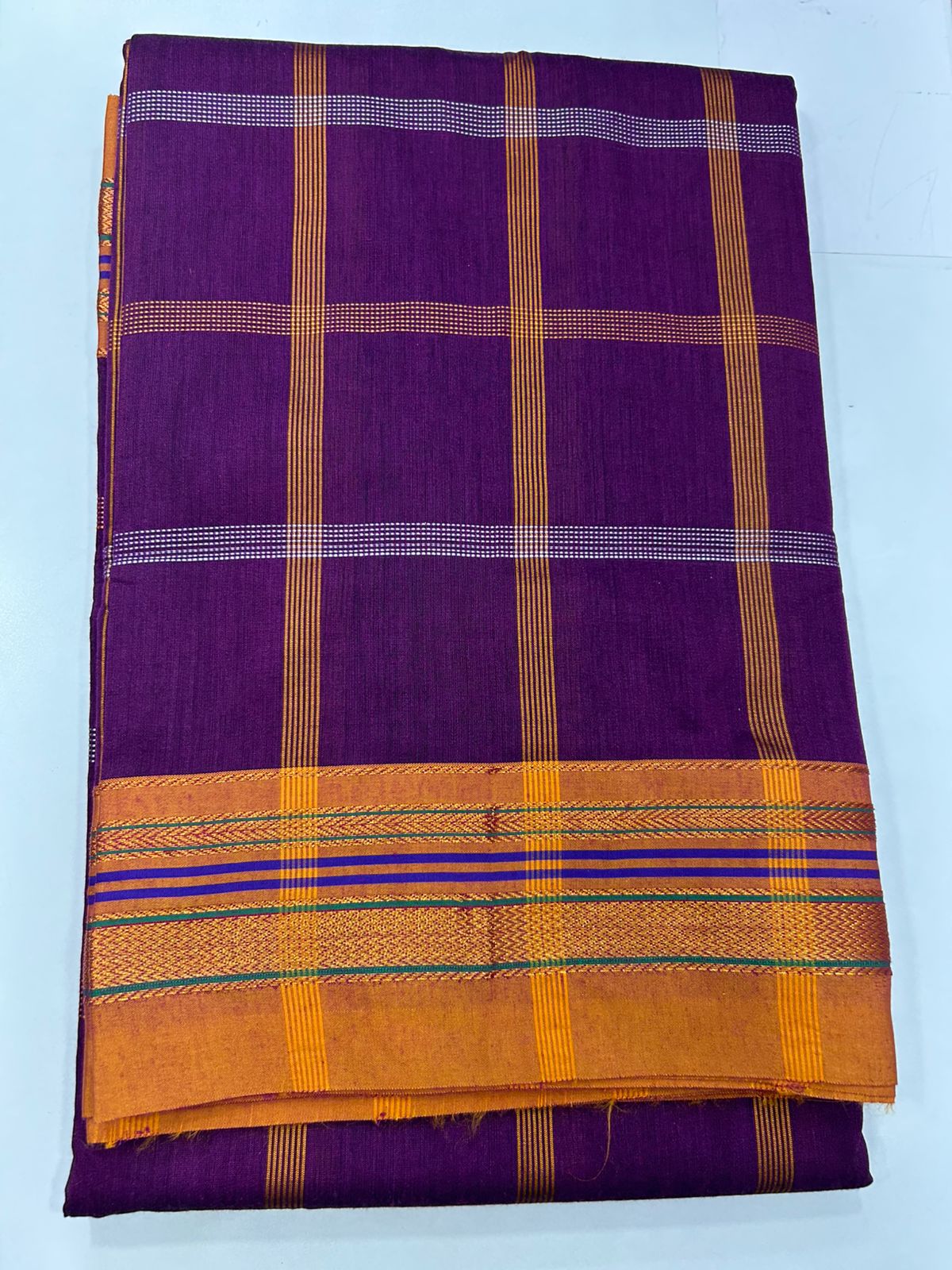 Cotton Checks Saree (2718)