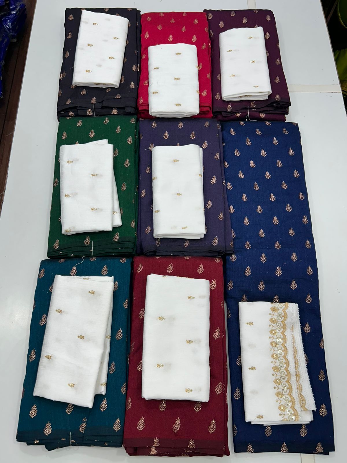 Fancy Georgette Foil Butta Saree (2730)