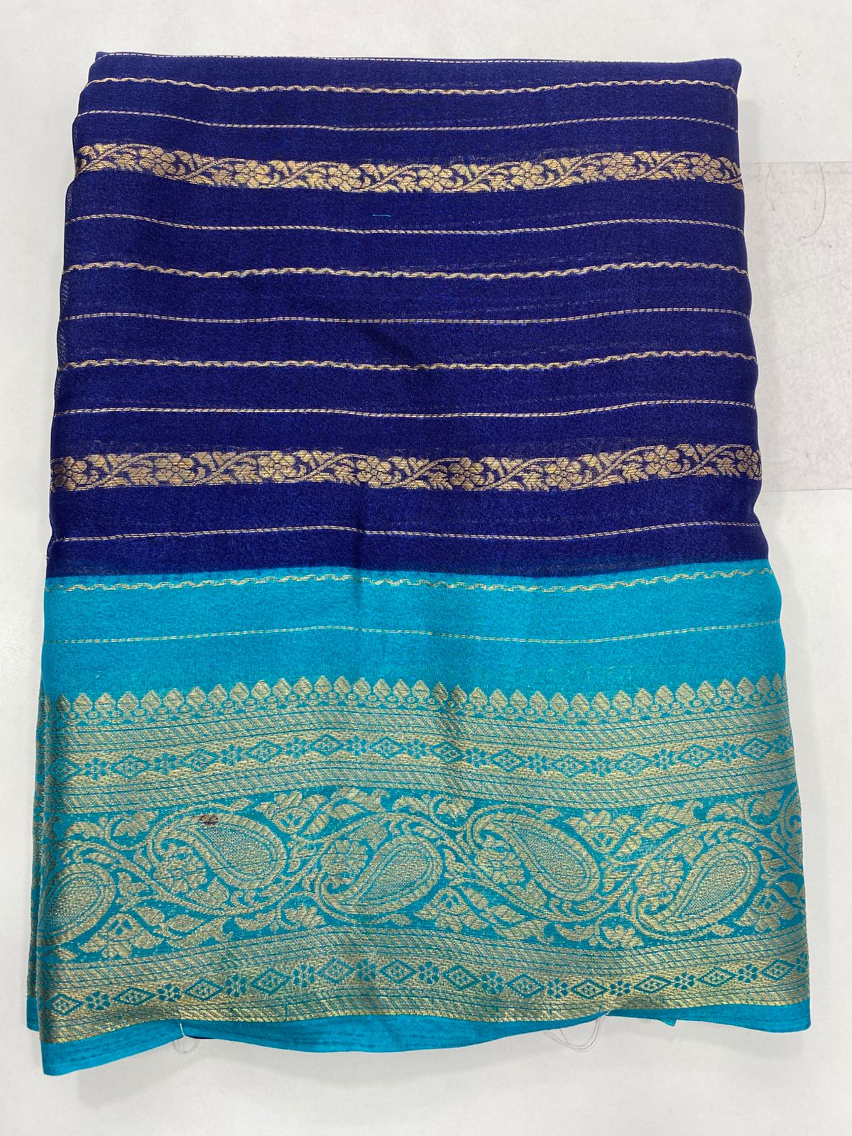 Fancy Georgette Zari Lines Saree (2739)