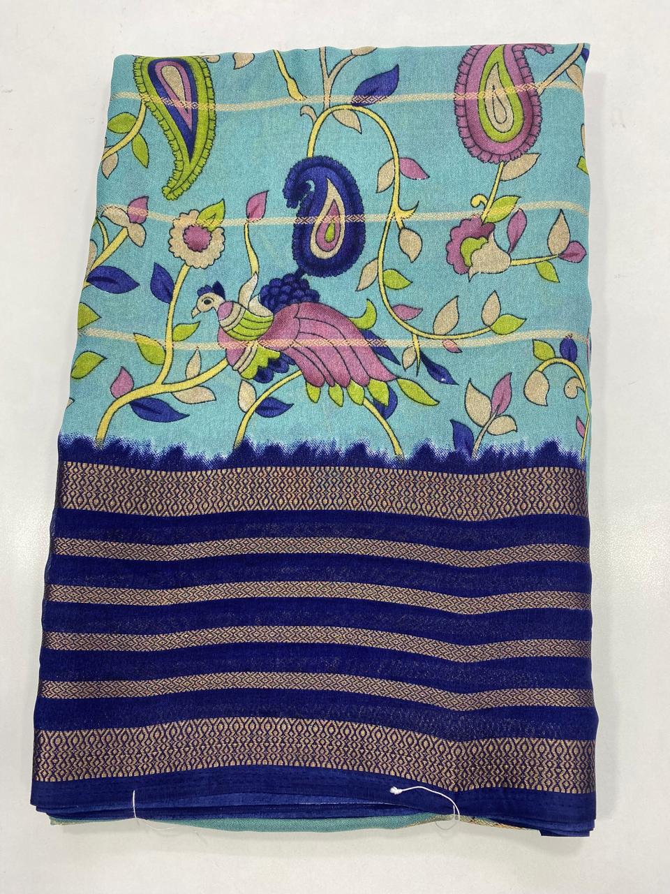 Fancy Georgette Digital Print Saree (2743)