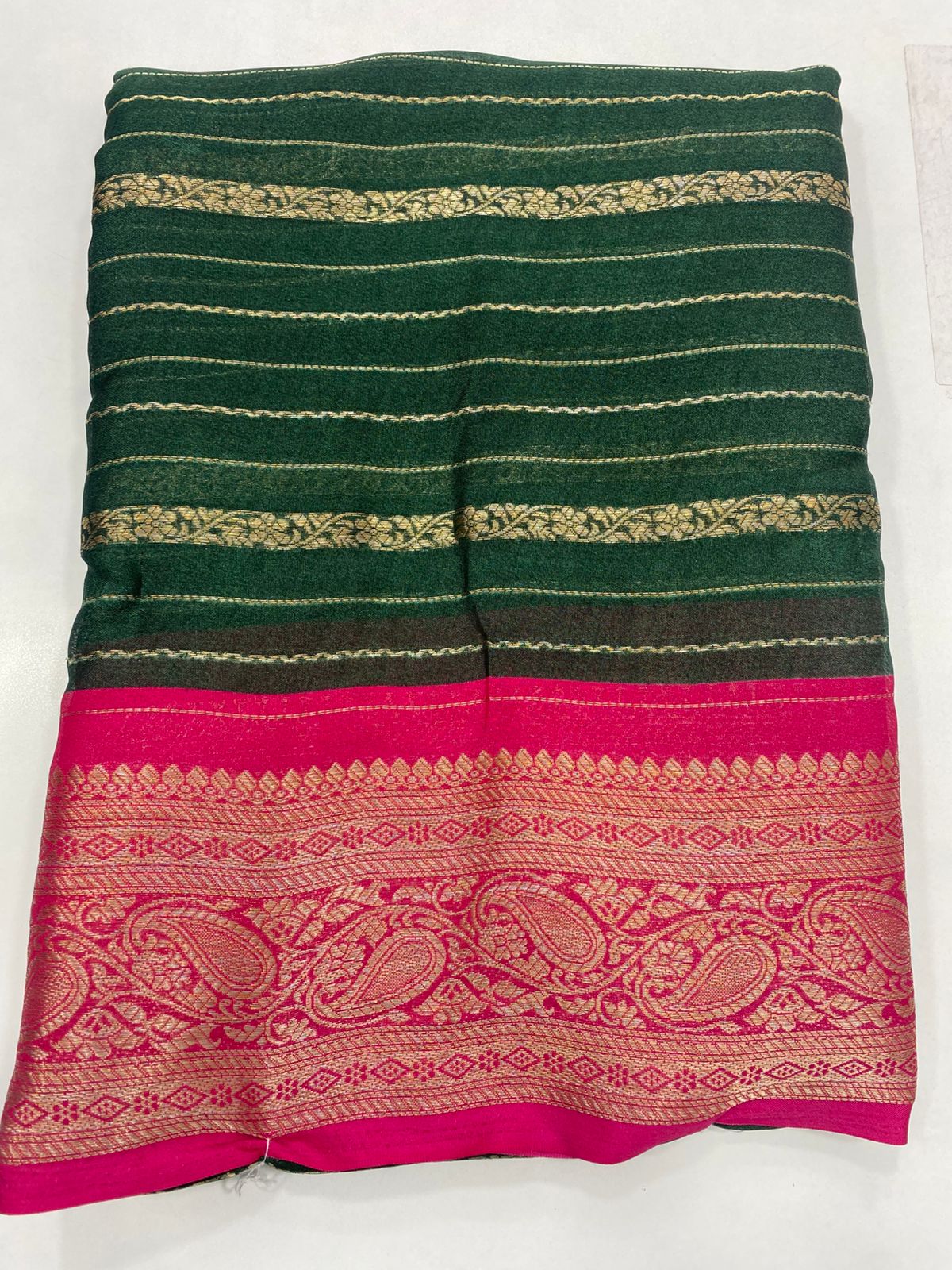 Fancy Georgette Zari Lines Saree (2739)