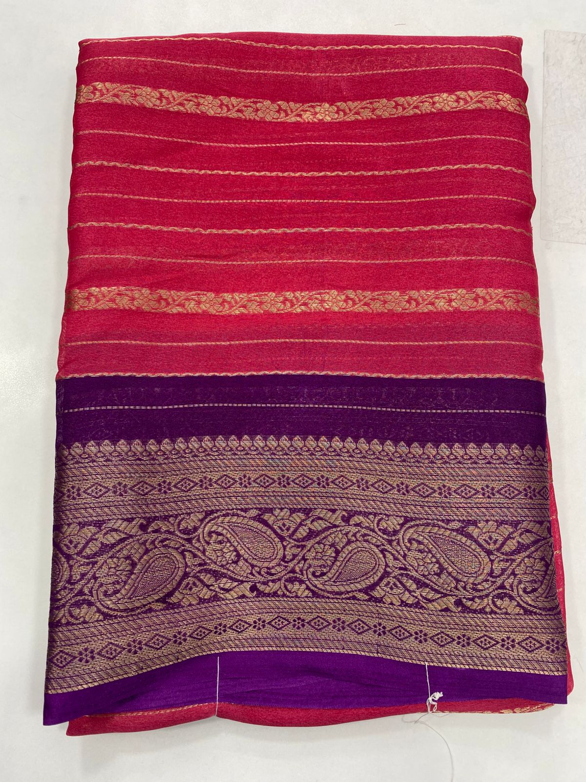 Fancy Georgette Zari Lines Saree (2739)