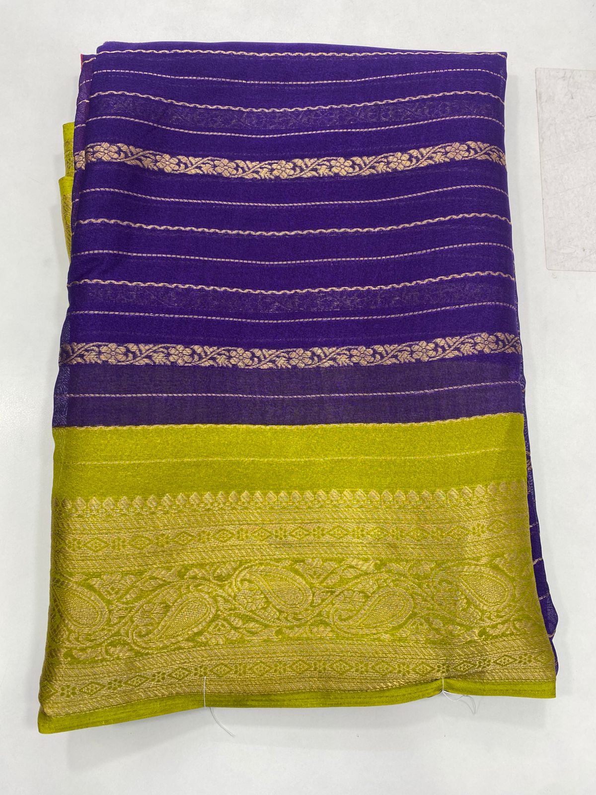 Fancy Georgette Zari Lines Saree (2739)