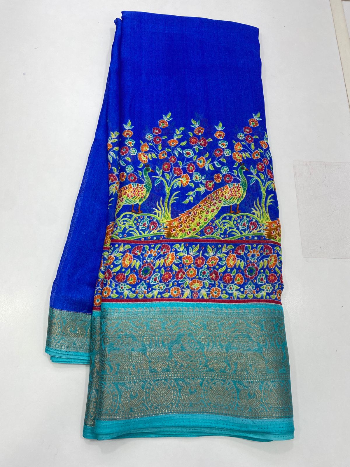 Fancy Pashmeena Print Saree (2737)