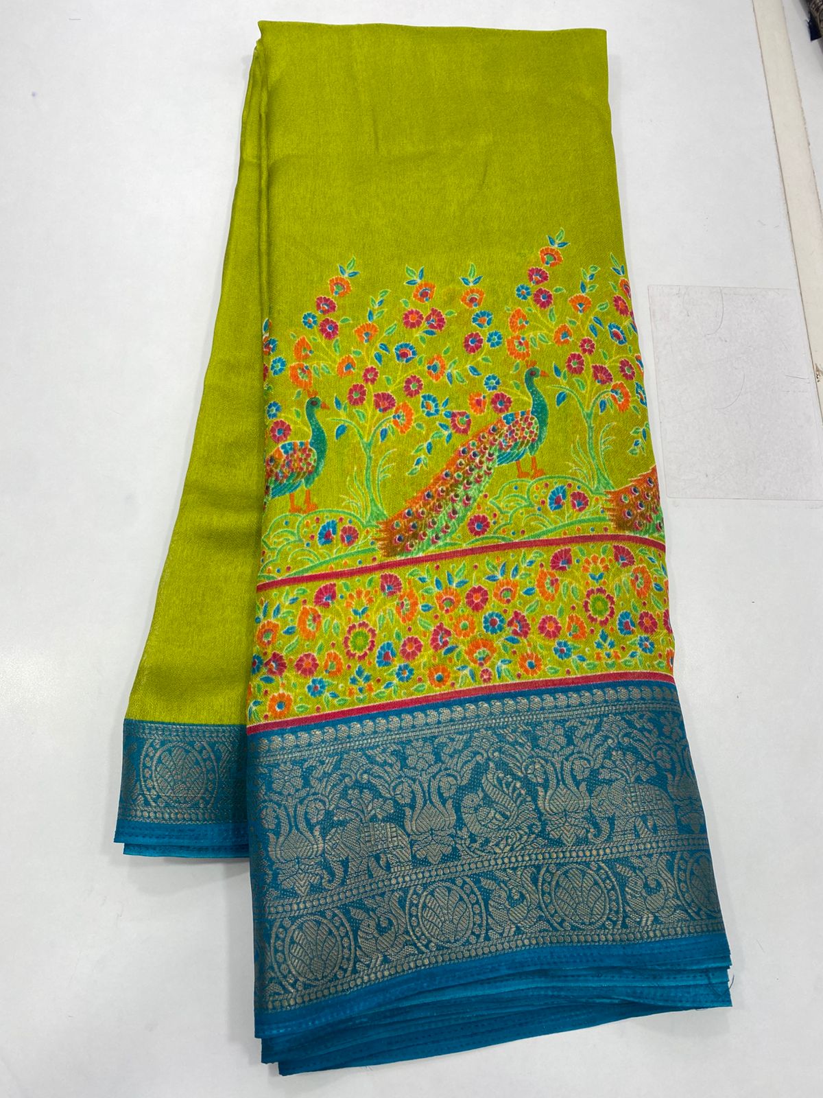Fancy Pashmeena Print Saree (2737)