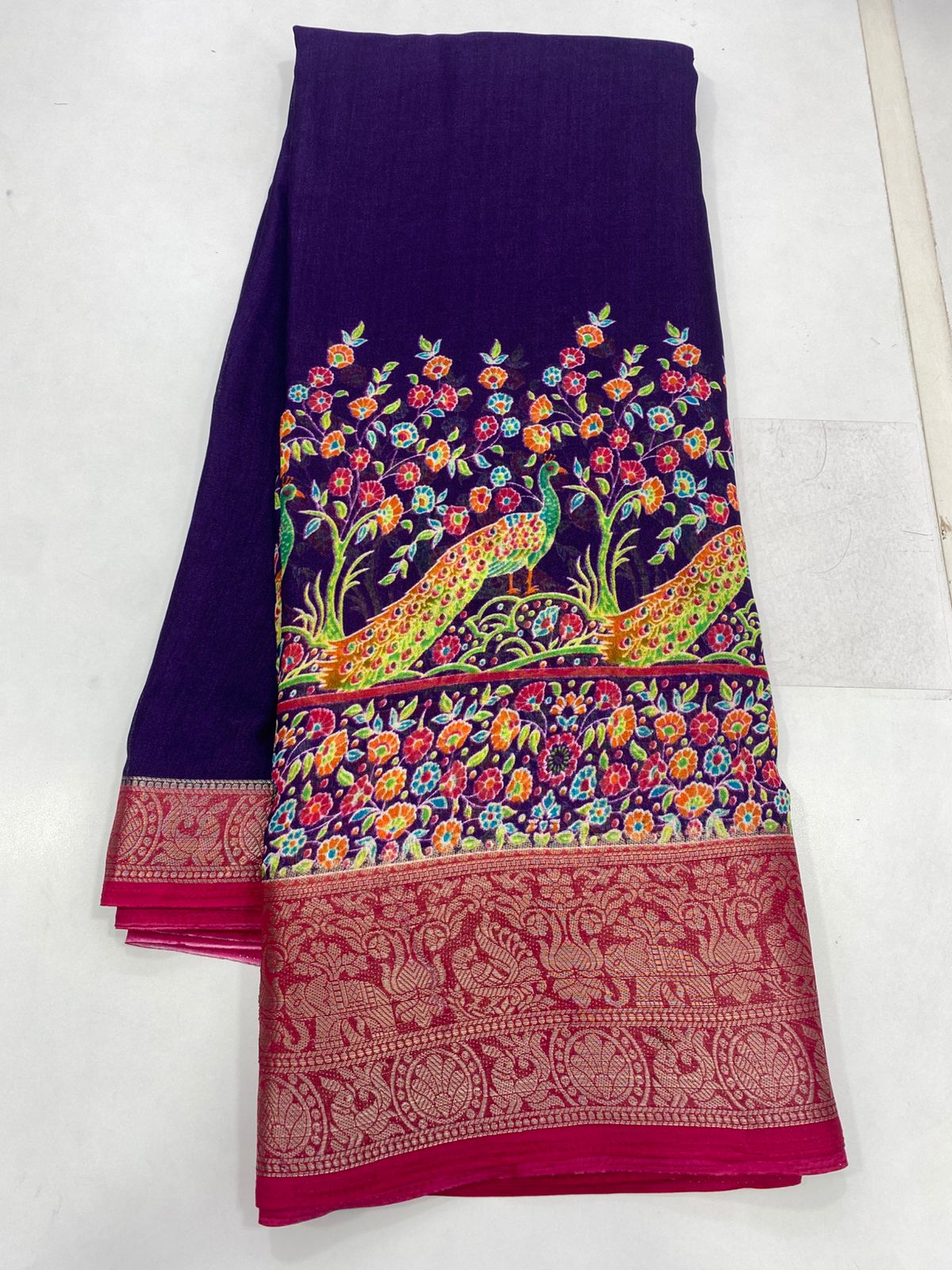 Fancy Pashmeena Print Saree (2737)