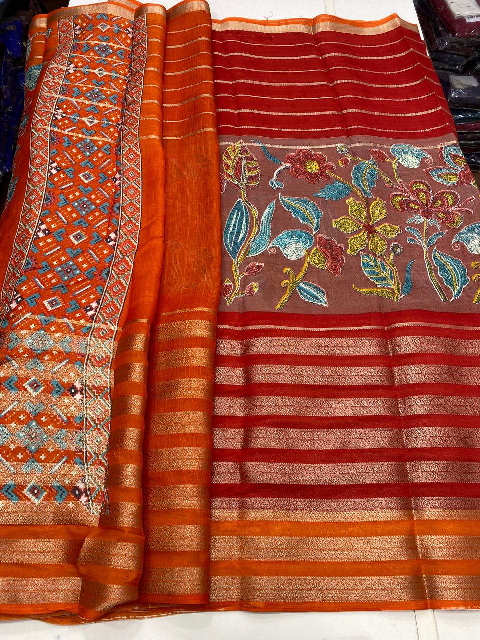 Fancy Georgette Digital Print Saree (2735)
