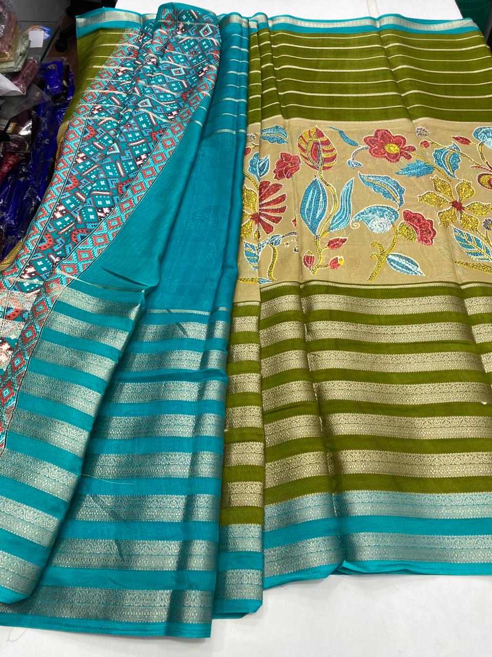 Fancy Georgette Digital Print Saree (2735)