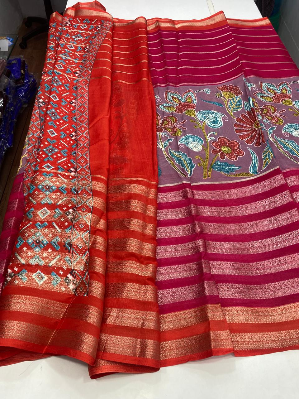Fancy Georgette Digital Print Saree (2735)