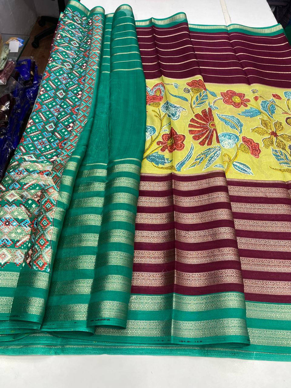 Fancy Georgette Digital Print Saree (2735)