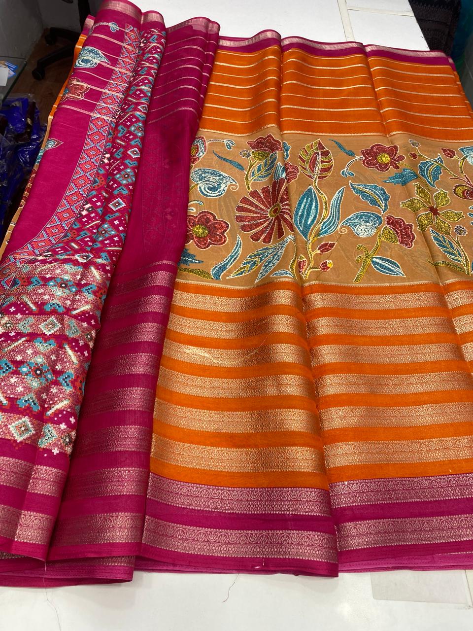 Fancy Georgette Digital Print Saree (2735)