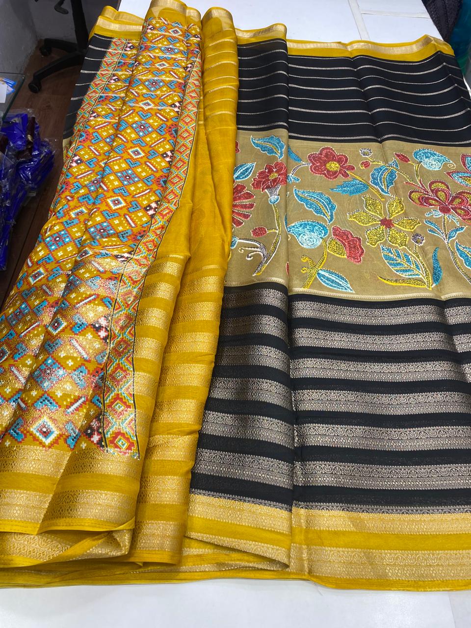 Fancy Georgette Digital Print Saree (2735)