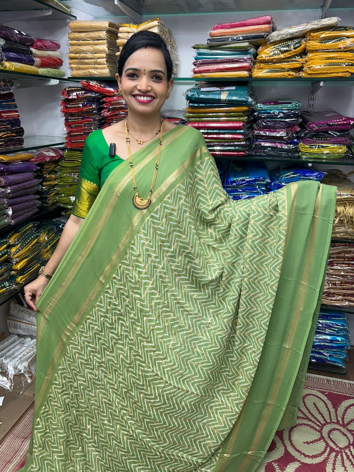 Soft Georgette Saree Foil Print (2413)