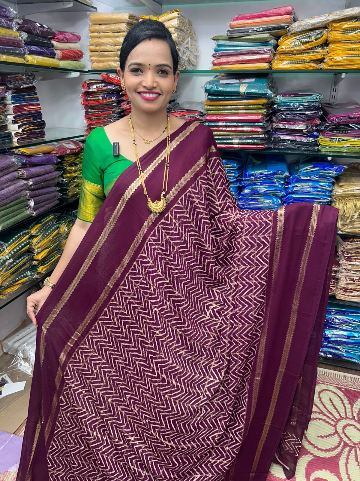 Soft Georgette Saree Foil Print (2413)