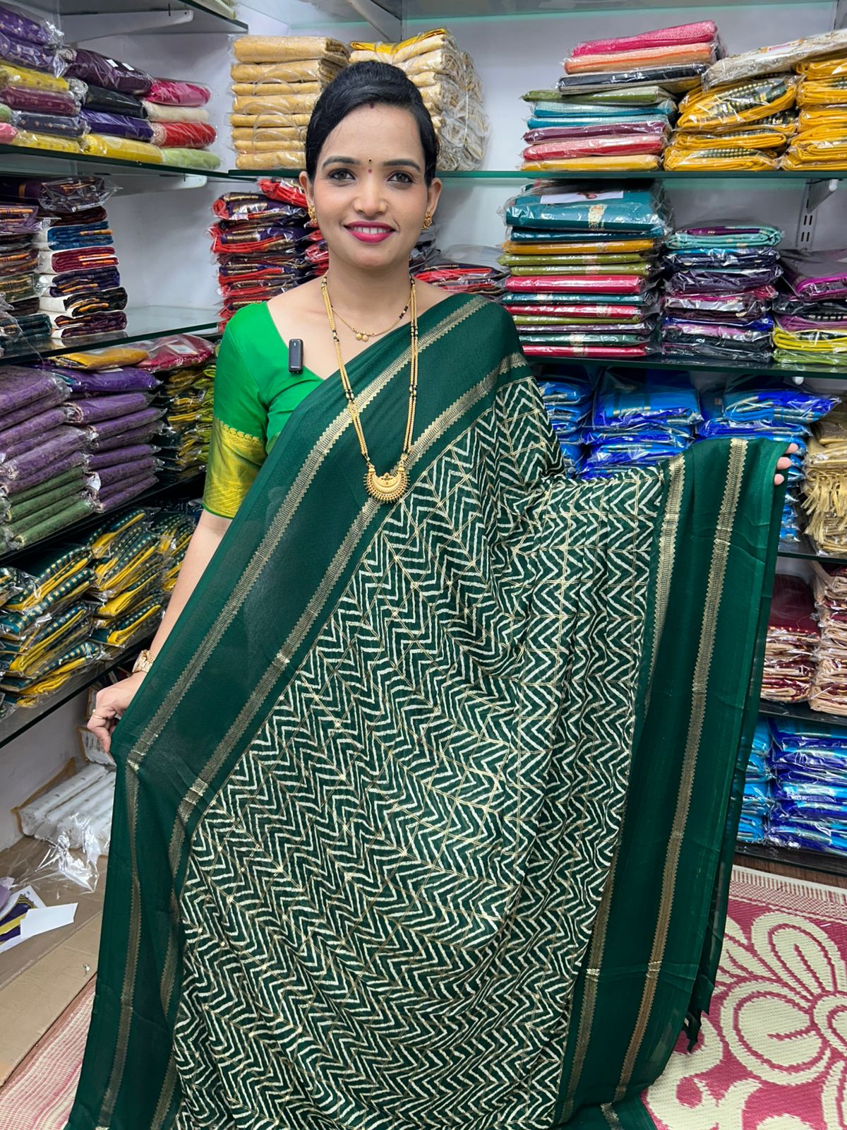 Soft Georgette Saree Foil Print (2413)