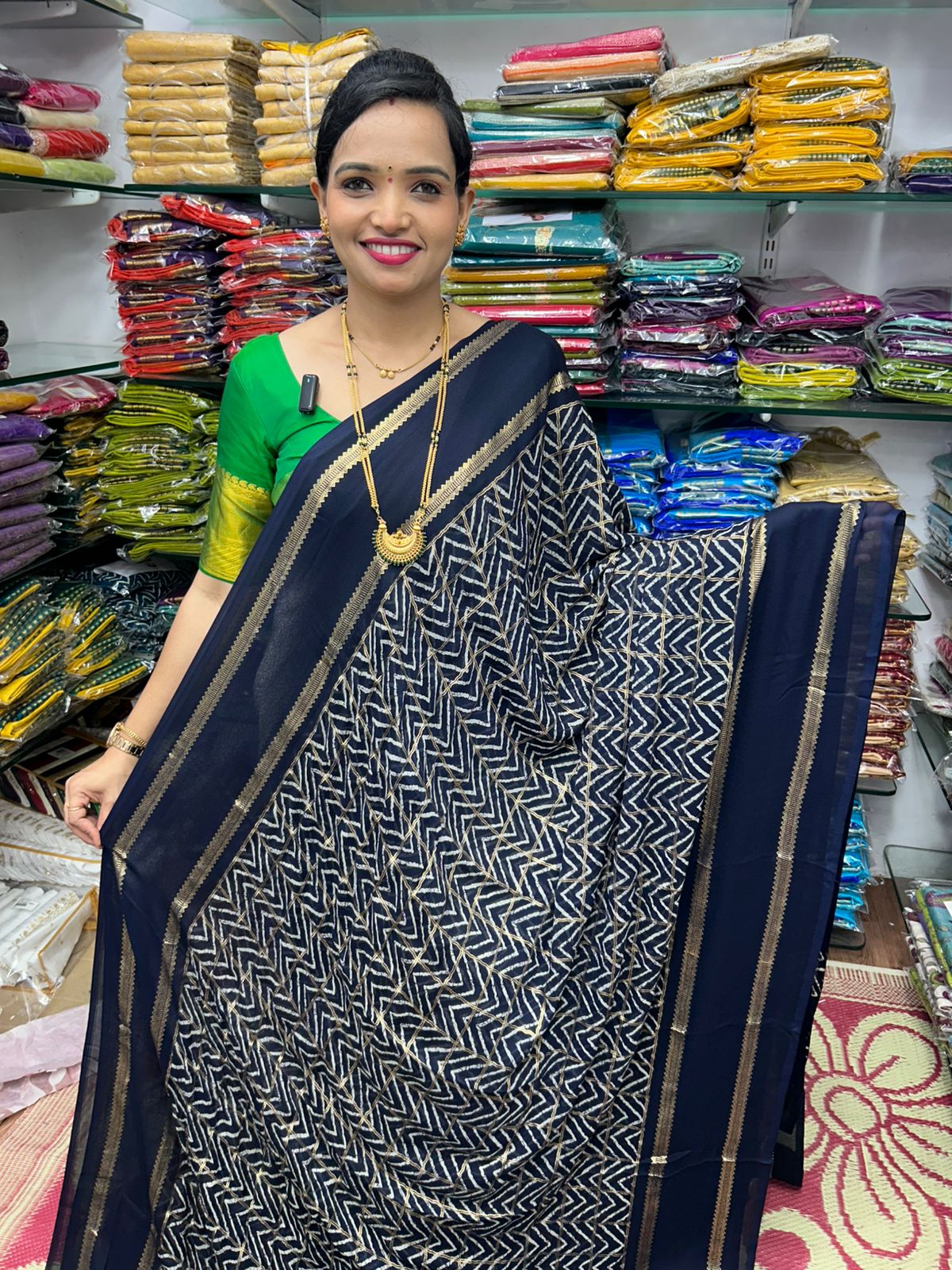 Soft Georgette Saree Foil Print (2413)