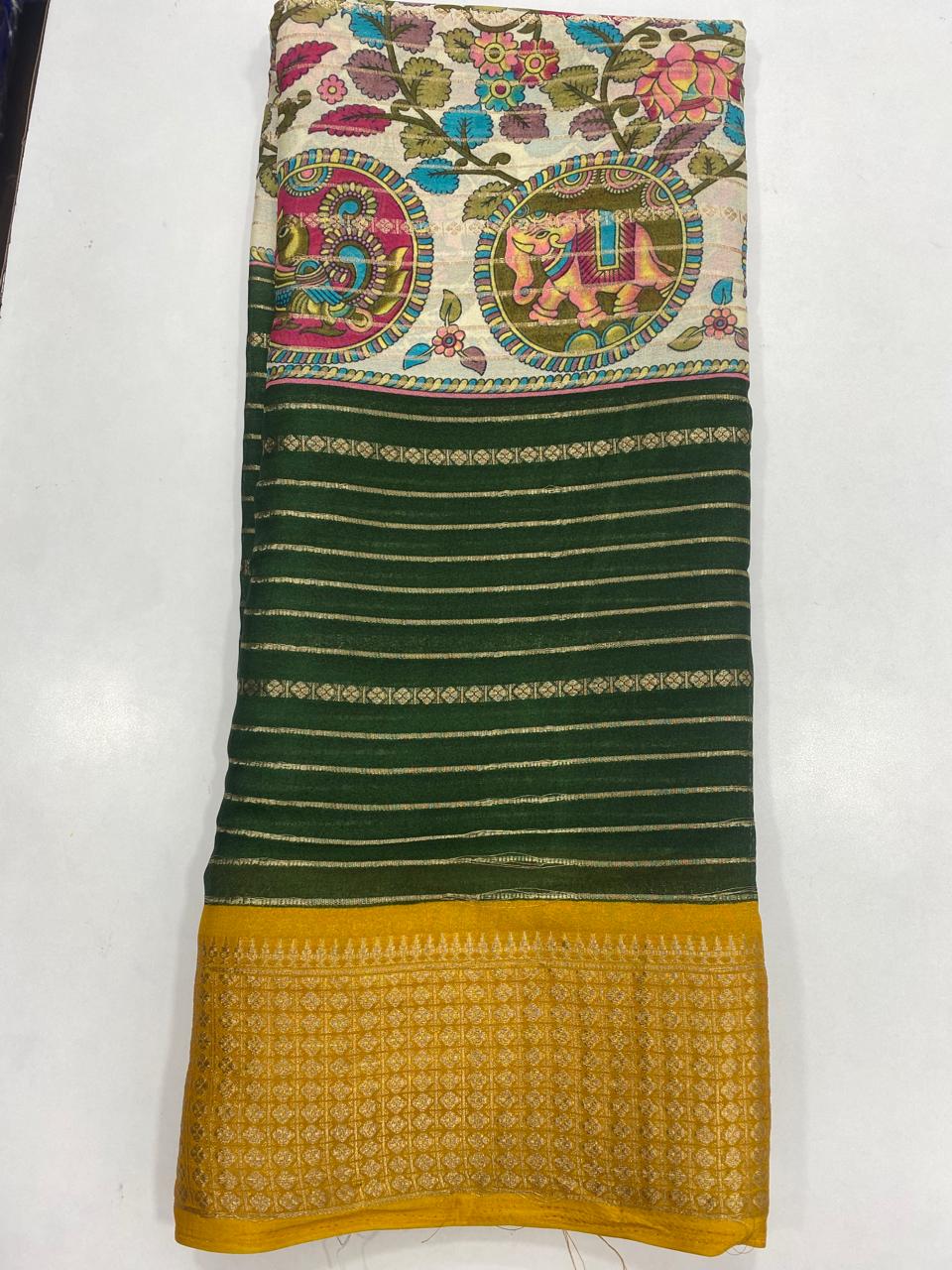 Fancy Georgette Digital Print Saree (2736)