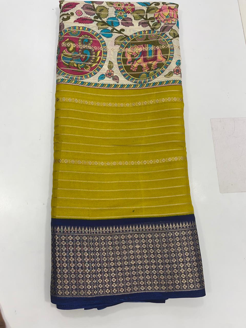 Fancy Georgette Digital Print Saree (2736)