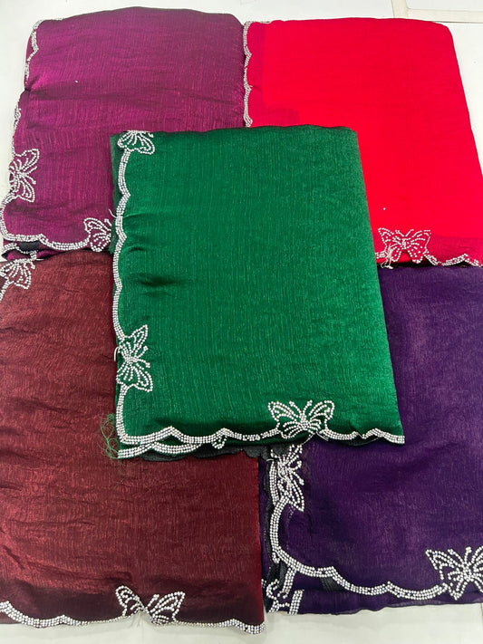 Space Silk Butterfly Border Saree (2747)