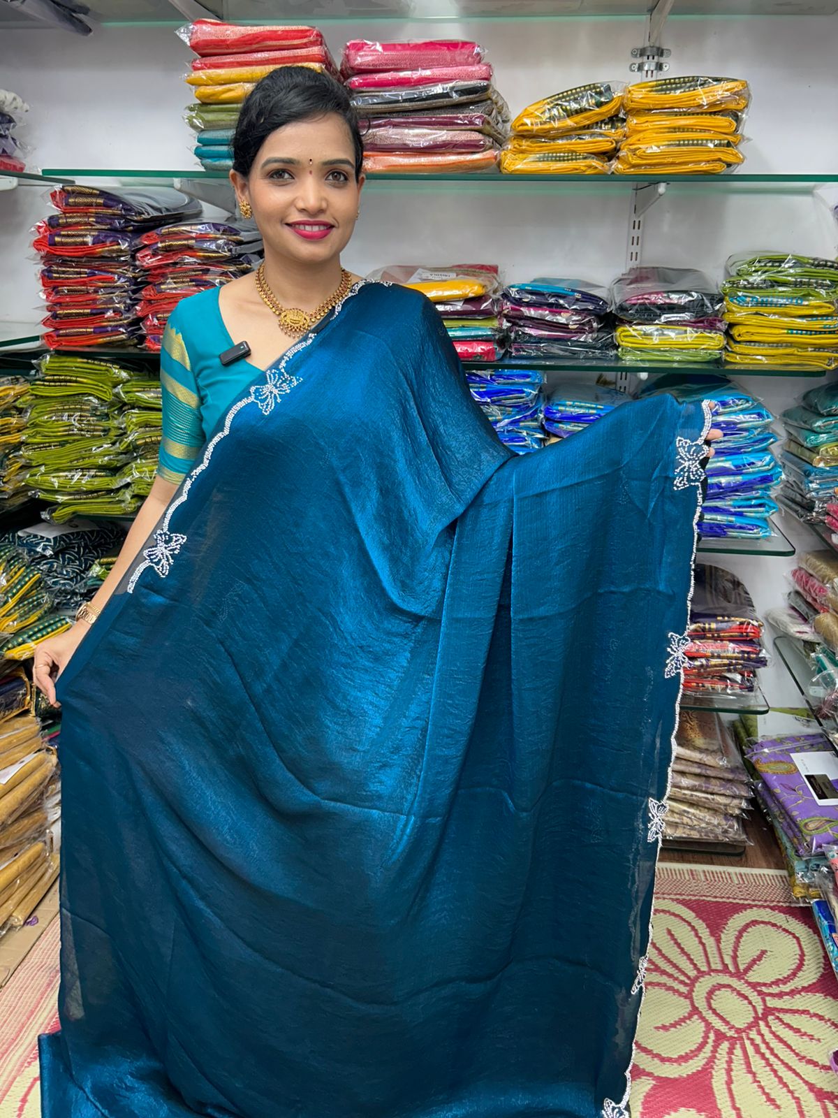 Space Silk Butterfly Border Saree (2747)