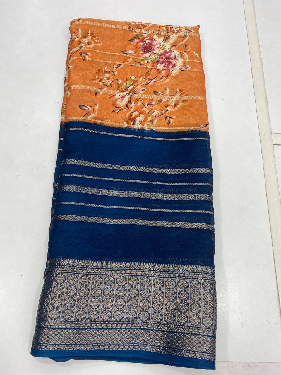 Fancy Georgette Digital Print Saree (2734)