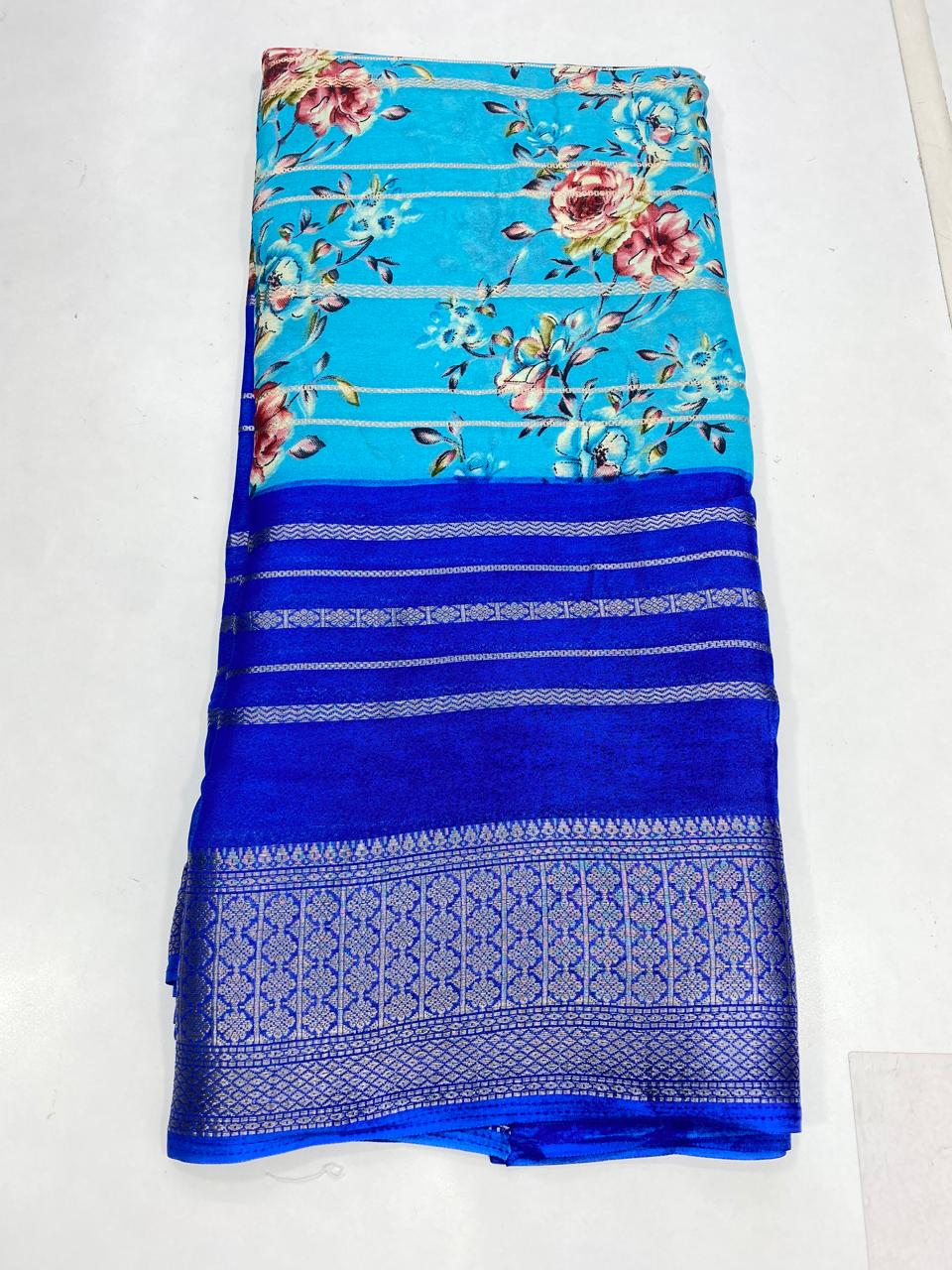 Fancy Georgette Digital Print Saree (2734)