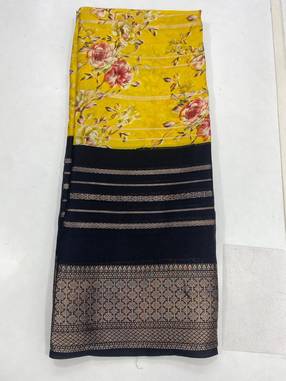 Fancy Georgette Digital Print Saree (2734)