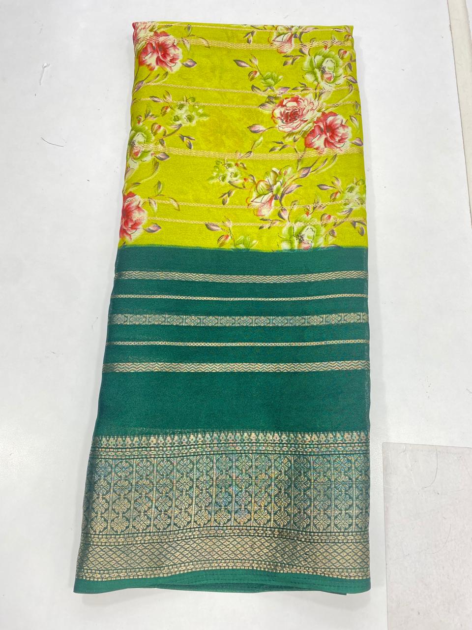Fancy Georgette Digital Print Saree (2734)