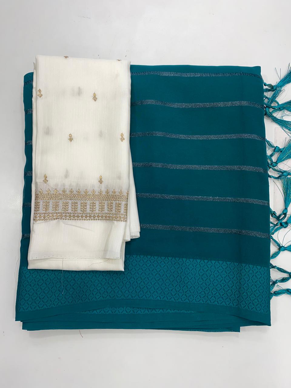 Soft Georgette Fancy Saree (2729)