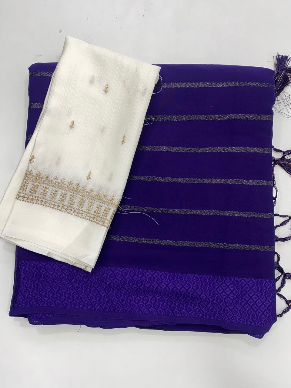 Soft Georgette Fancy Saree (2729)