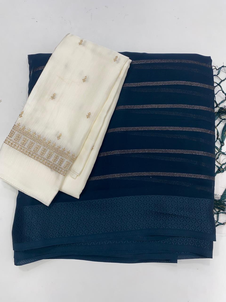 Soft Georgette Fancy Saree (2729)