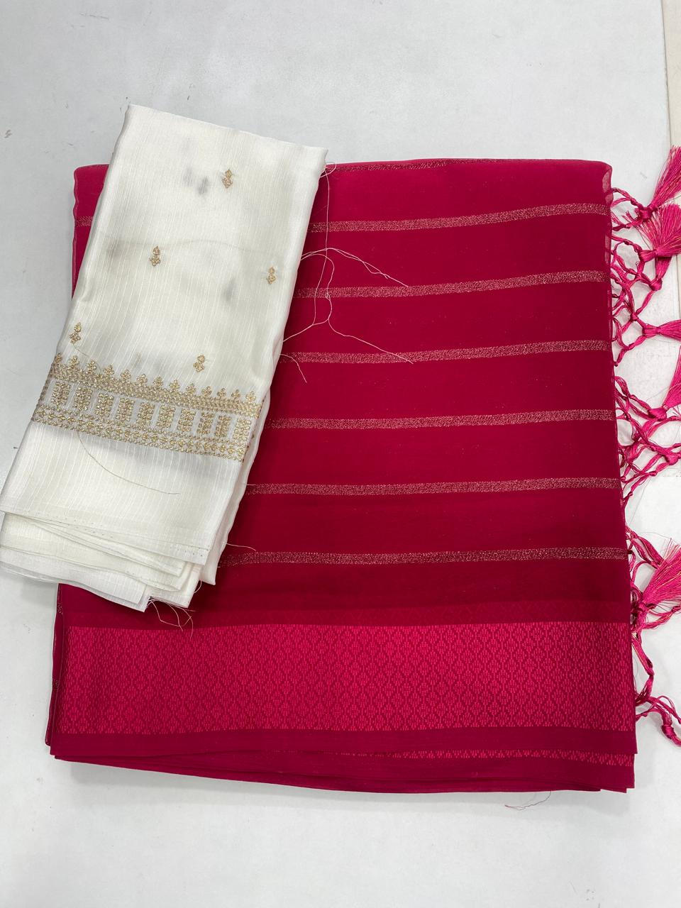 Soft Georgette Fancy Saree (2729)